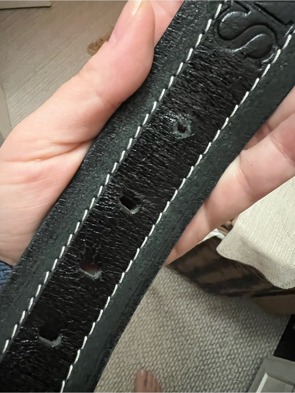 Armani Jeans Black Leather Belt with Branded Metal Buckle - Picture 10 of 10